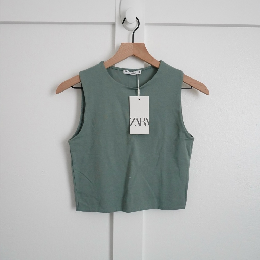 Zara Sleeveless Tank Green